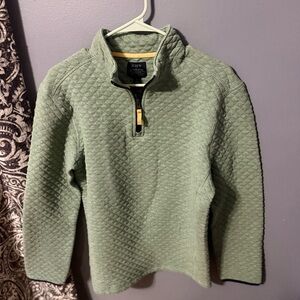 J. Crew Quilted Half-Zip Sweater - Sage Green